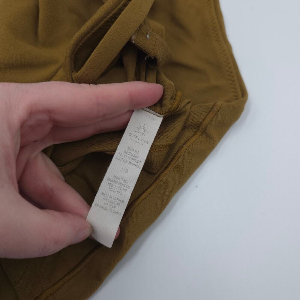 Aerie Real Me Real Charge Bralette in Olive Size L - Picture 6 of 6